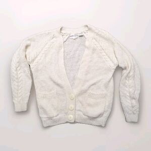 Women’s Vintage Easton Park Sweater Cardigan Cream Ivory SMALL